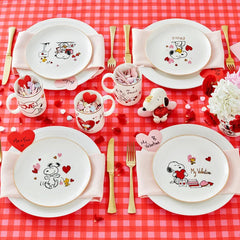 Snoopy Valentine's Day Accent Plates, Set of 4