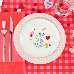 Snoopy Valentine's Day Accent Plates, Set of 4