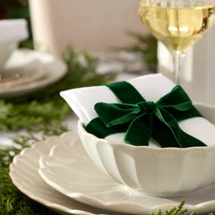 French Perle Scallop White 12-Piece Dinnerware Set