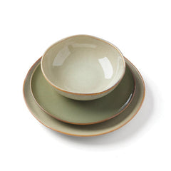 Organic Shades Green 12-Piece Dinnerware Set