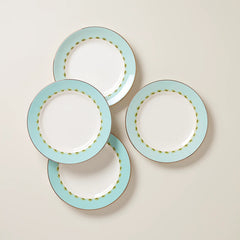 British Colonial Tradewind Dinner Plates, Set Of 4