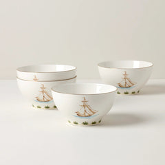 British Colonial Tradewind Rice Bowls, Set Of 4