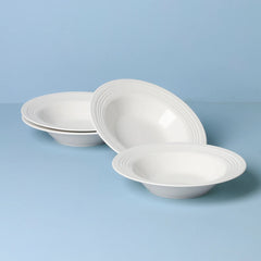 Tin Can Alley Rimmed Pasta/Soup Bowls, Set Of 4