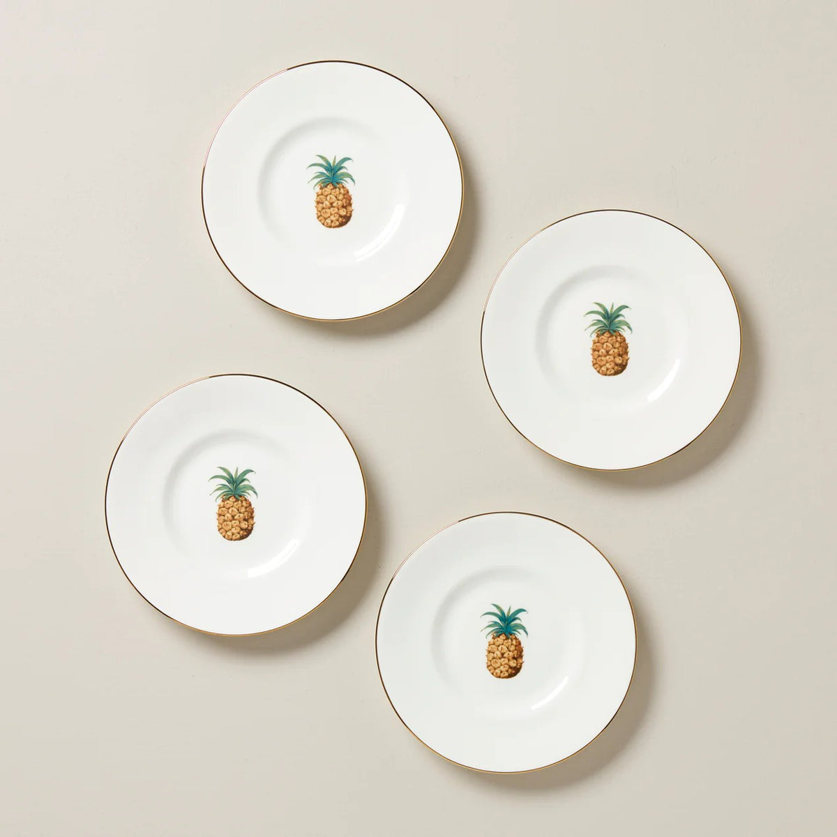 British Colonial Bamboo Dessert Plates, Set Of 4
