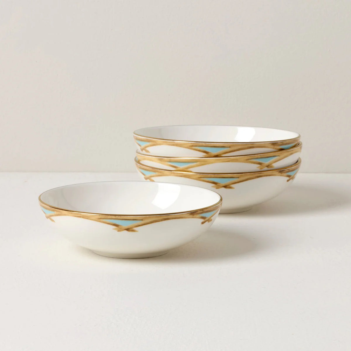 British Colonial Bamboo Fruit Bowls, Set Of 4