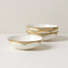 British Colonial Bamboo Fruit Bowls, Set Of 4