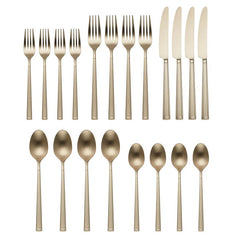 Robyn Champagne Mist Satin 20-Piece Flatware Set