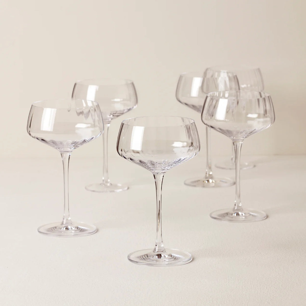 Tuscany Classics Angled Optic Coupes, Set Of 6