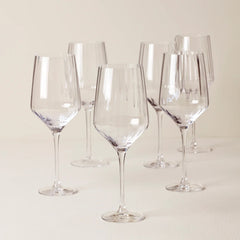 Tuscany Classics Angled Optic Wine Glasses, Set Of 6