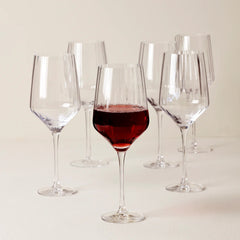 Tuscany Classics Angled Optic Wine Glasses, Set Of 6