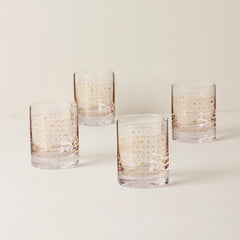 Tuscany Classics Gold Dust Double Old Fashioned Glasses , Se