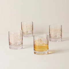 Tuscany Classics Gold Dust Double Old Fashioned Glasses , Se