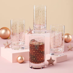 Tuscany Classics Gold Dust Highballs, Set Of 4