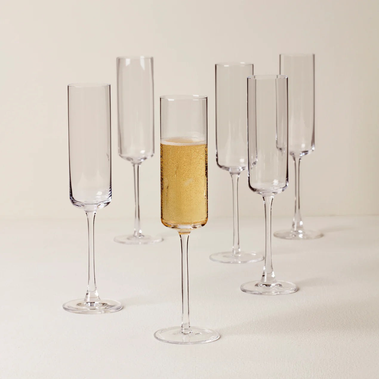 Tuscany Classics Straight Flutes, Set Of 6
