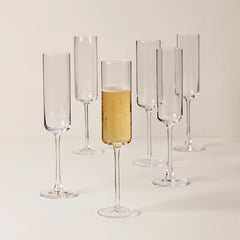Tuscany Classics Straight Flutes, Set Of 6