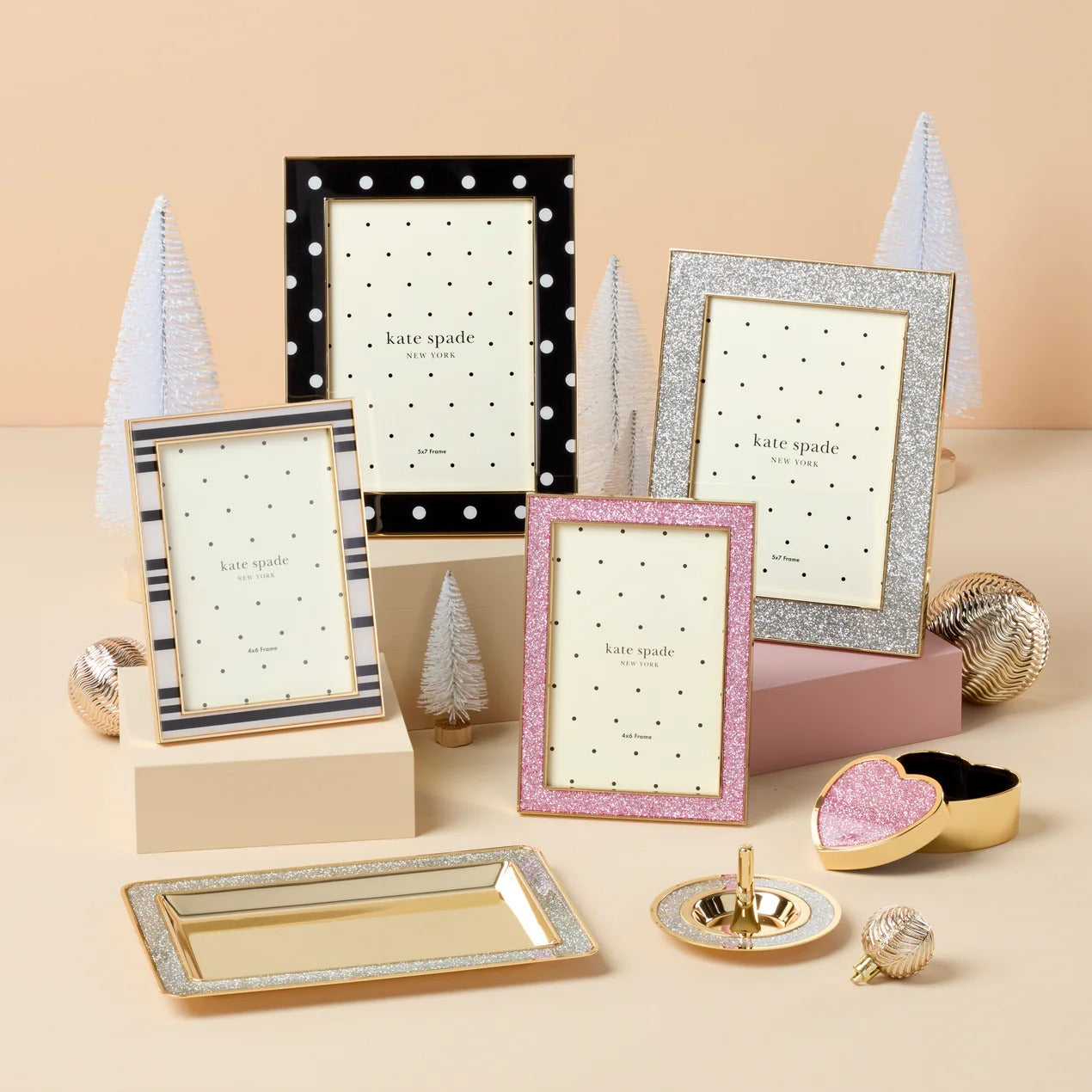 Sitting Pretty Silver Glitter Catch All Tray