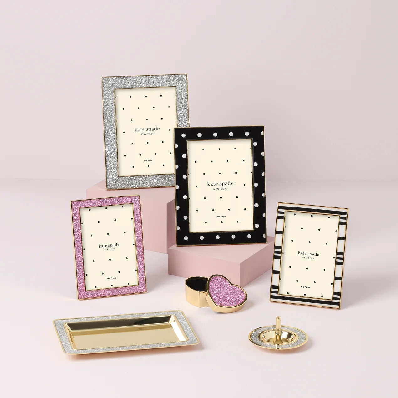 Sitting Pretty Silver Glitter Catch All Tray