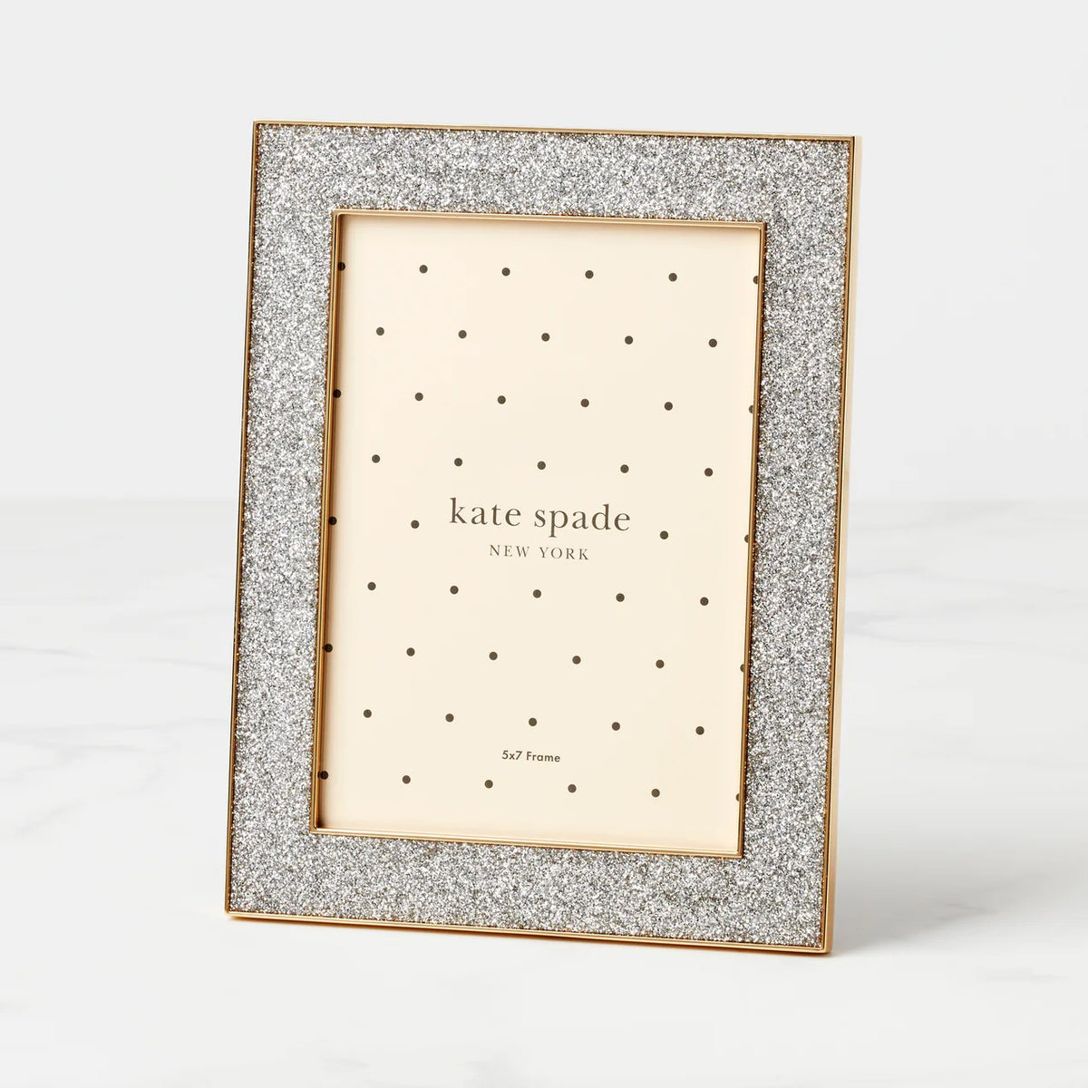Sitting Pretty 5x7 Silver Glitter Frame