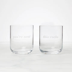 This Rocks & You're Neat, DOF Glasses, Set of 2