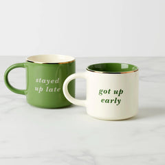 Got Up Early & Stayed Up Late, Mugs, Set Of 2