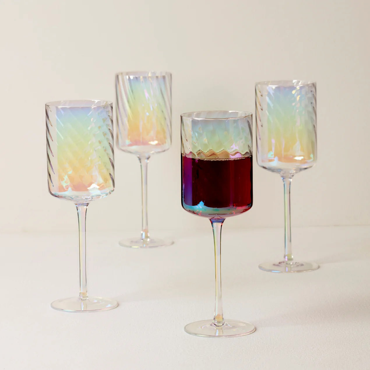 Tuscany Classics Iridescent Set Of 4 Glasses - Red Wine
