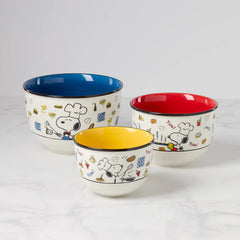 Chef Snoopy 3-Piece Bowl Set