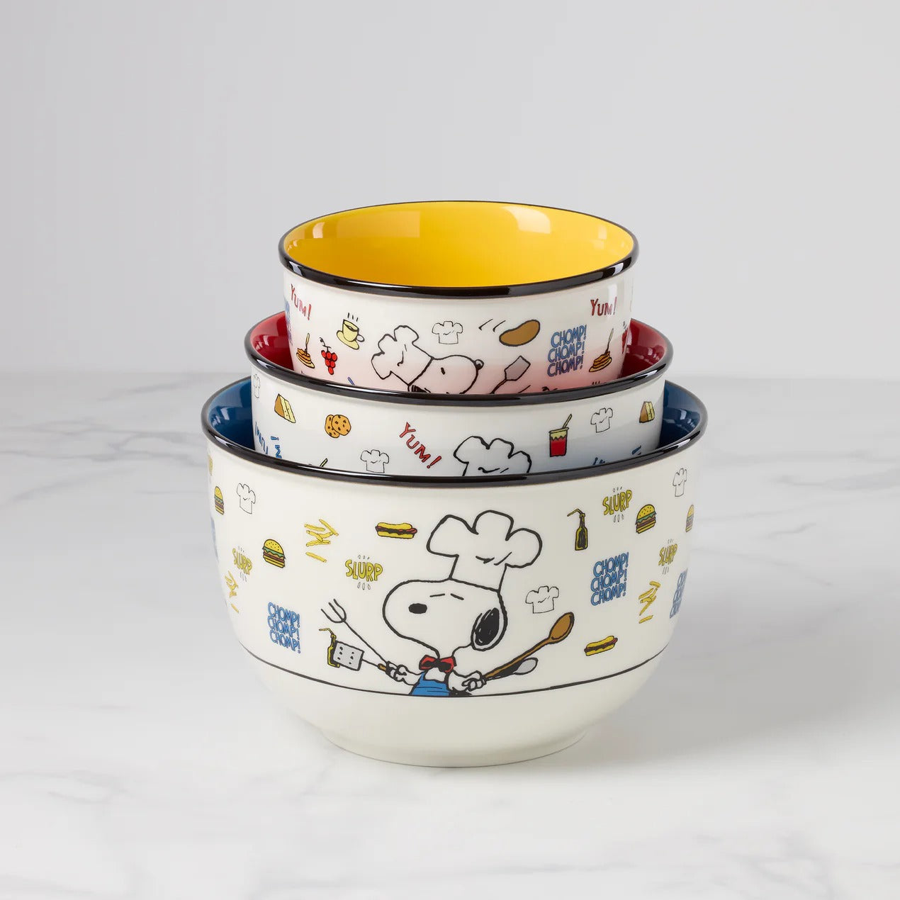 Chef Snoopy 3-Piece Bowl Set