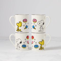 Chef Snoopy Mugs, Set Of 4