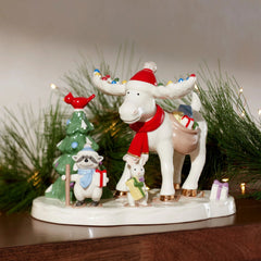 Marcel The Moose Delivering Gifts Figurine