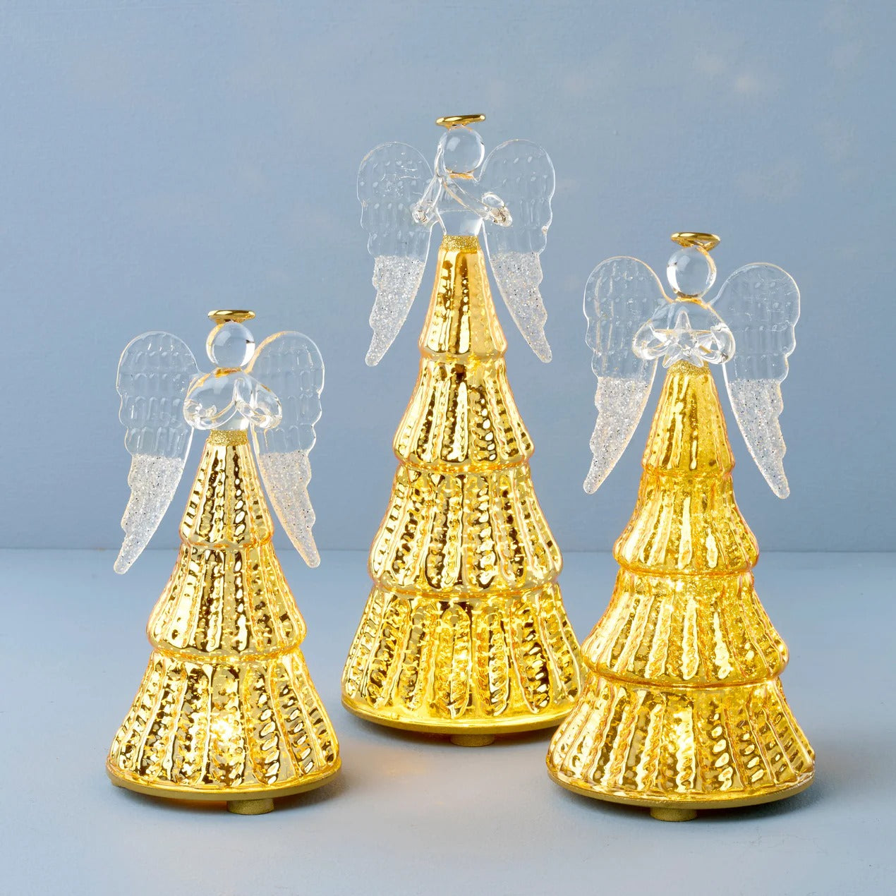 Radiant Light Lit Angel 3 Piece Set