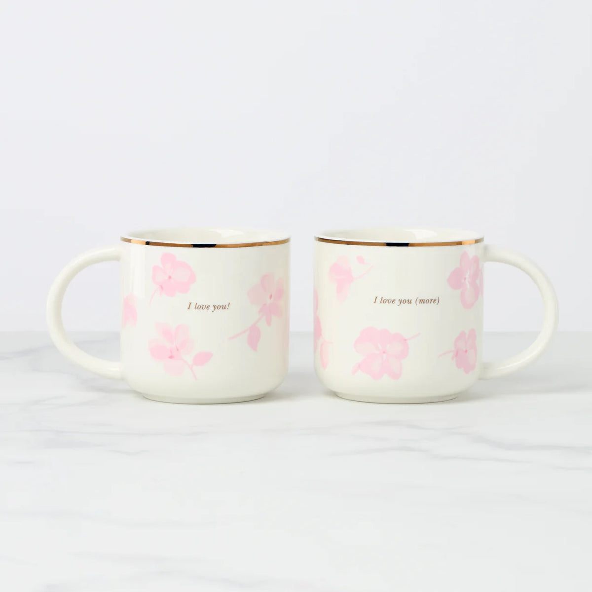 Spring Pansies Mugs, Set of 2