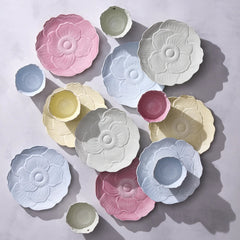 Butterfly Meadow Floral Set Of 4 Accent Plates - Yellow