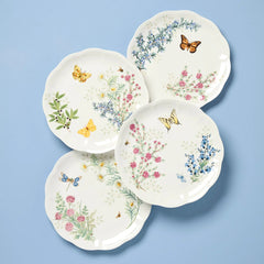 Butterfly Meadow Herbs Dinner Plates, Set Of 4