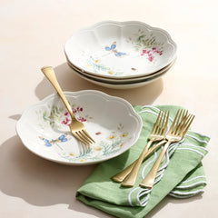 Butterfly Meadow Herbs Pasta Bowls, Set Of 4