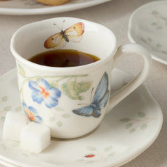 Butterfly Meadow Espresso Cup & Saucer, Set Of 4