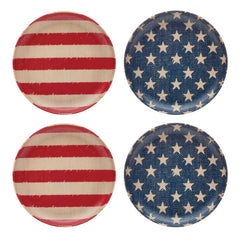 Vintage Americana Accent Plates - Set Of 4