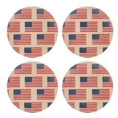 Vintage Americana Tidbit Plates - Set Of 4