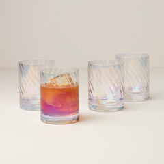 Tuscany Classics Iridescent Double Old Fashioned Glasses, Se