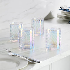 Tuscany Classics Iridescent Double Old Fashioned Glasses, Se
