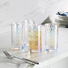 Tuscany Classics Iridescent Hiballs, Set Of 4