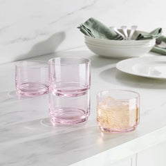 Tuscany Classics Stackable Short Glasses, Set Of 4, Blush