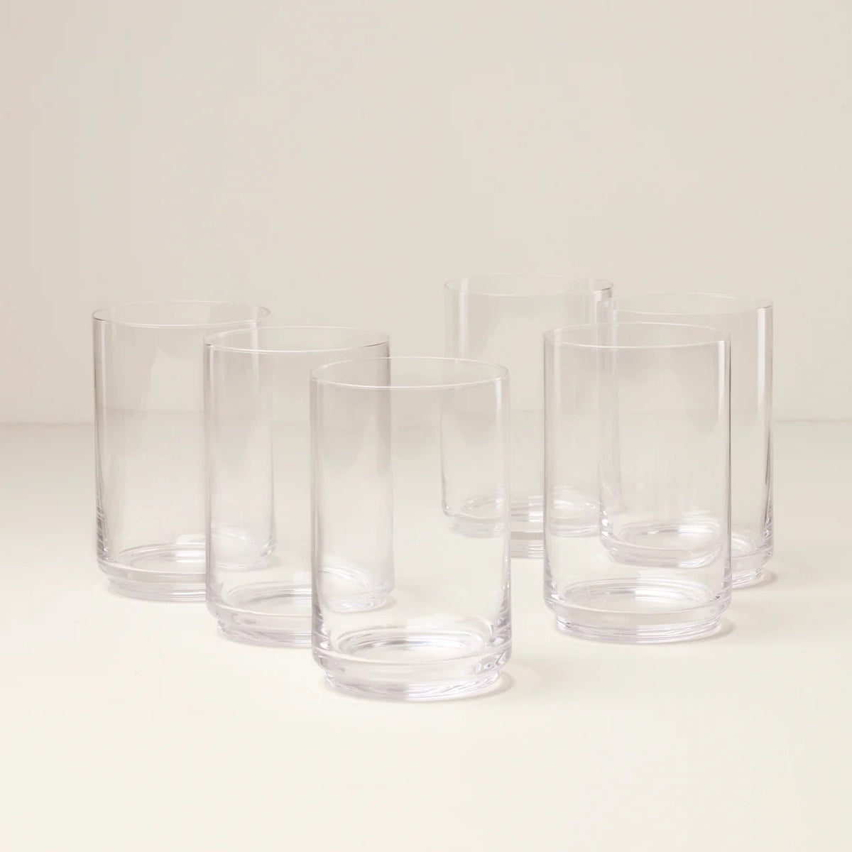 Tuscany Classics Stackable Glass Coolers, Set Of 6
