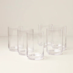 Tuscany Classics Stackable Glass Coolers, Set Of 6