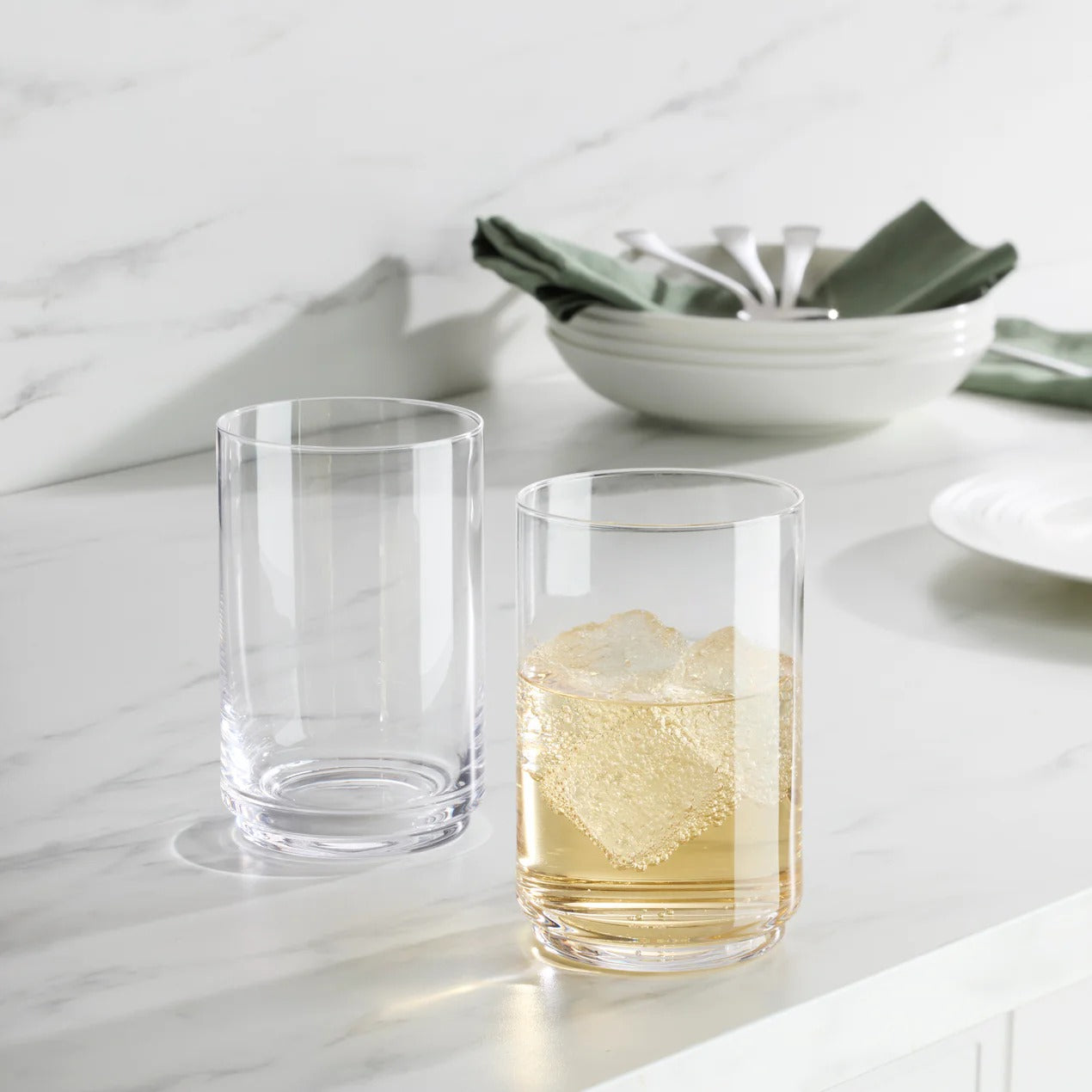 Tuscany Classics Stackable Glass Coolers, Set Of 6