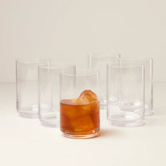 Tuscany Classics Stackable Glass Coolers, Set Of 6