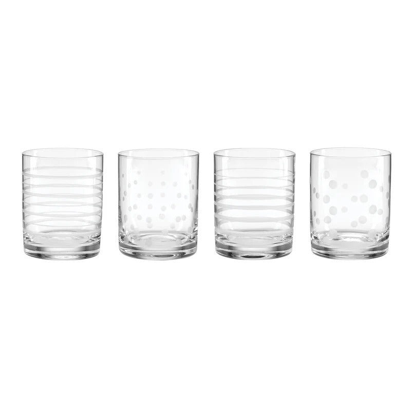 Mingle Double Old Fashion Glasses, Set of 4