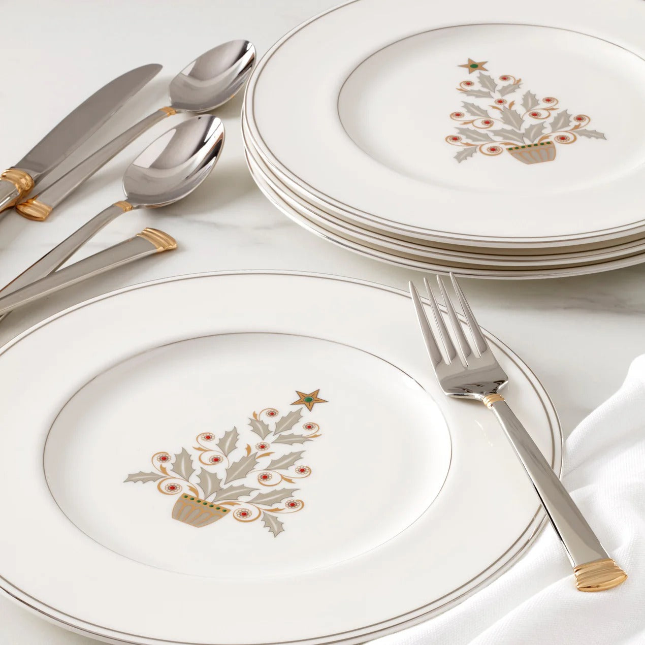 Federal Plat Tree Accent Plates, Set4