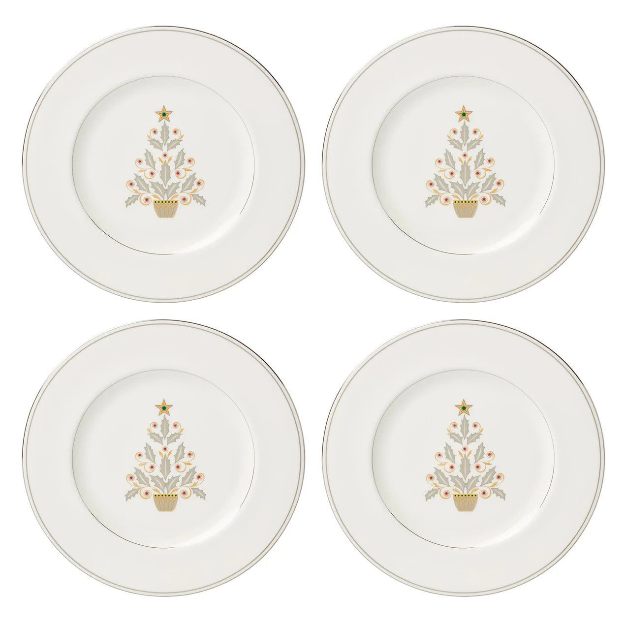 Federal Plat Tree Accent Plates, Set4
