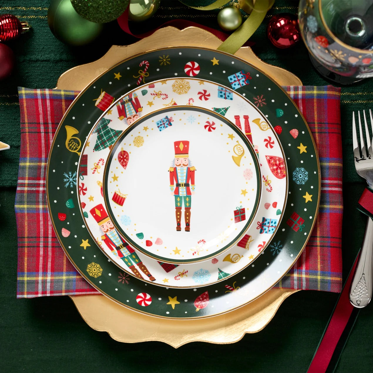 Nutcracker Ballet Accent Plates - Set of 4