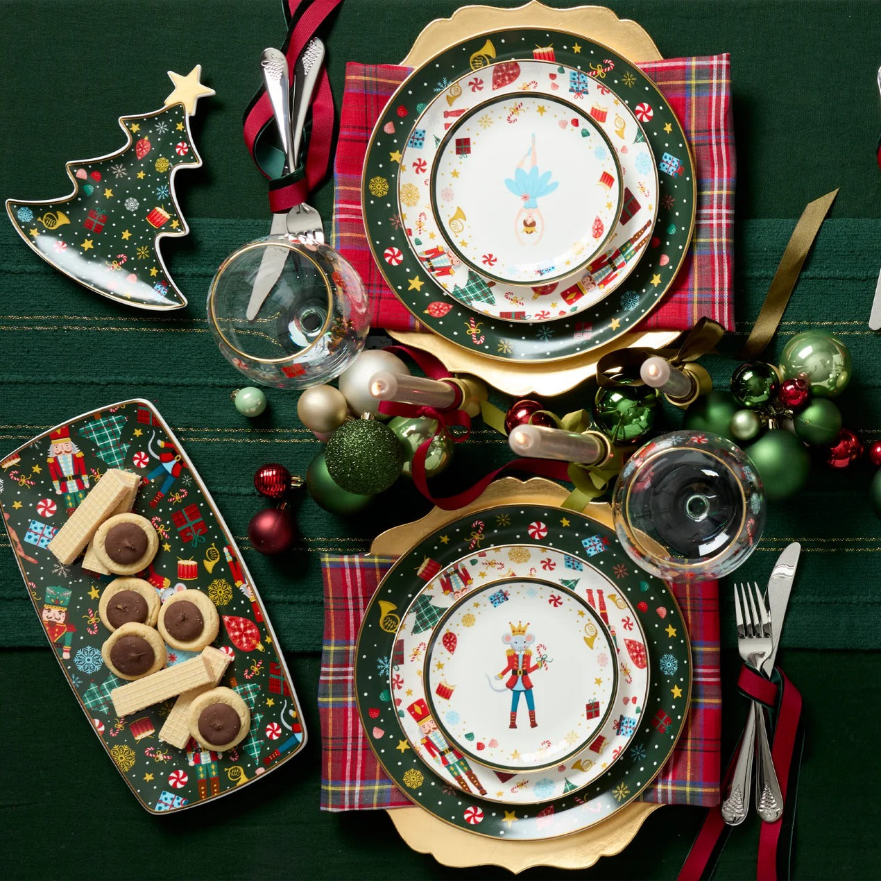 Nutcracker Ballet Accent Plates - Set of 4
